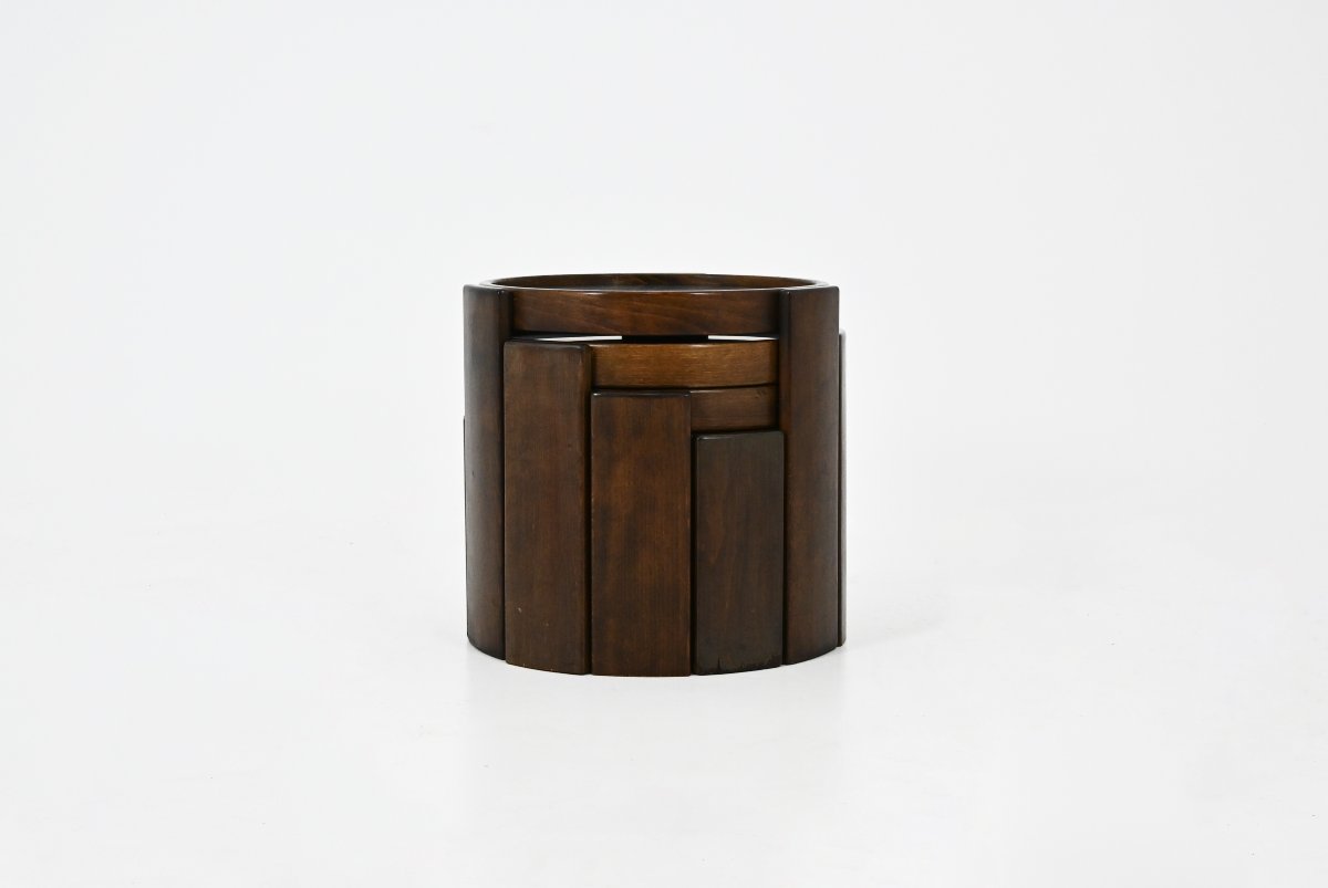 Set Of 4 Nesting Tables Model 780 By Gianfranco Frattini For Cassina, 1960s-photo-3
