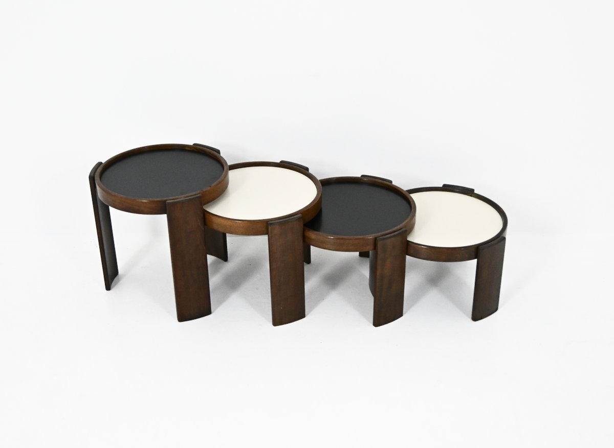Set Of 4 Nesting Tables Model 780 By Gianfranco Frattini For Cassina, 1960s-photo-2