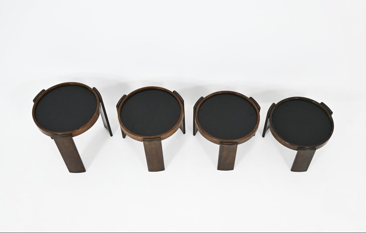Set Of 4 Nesting Tables Model 780 By Gianfranco Frattini For Cassina, 1960s-photo-4