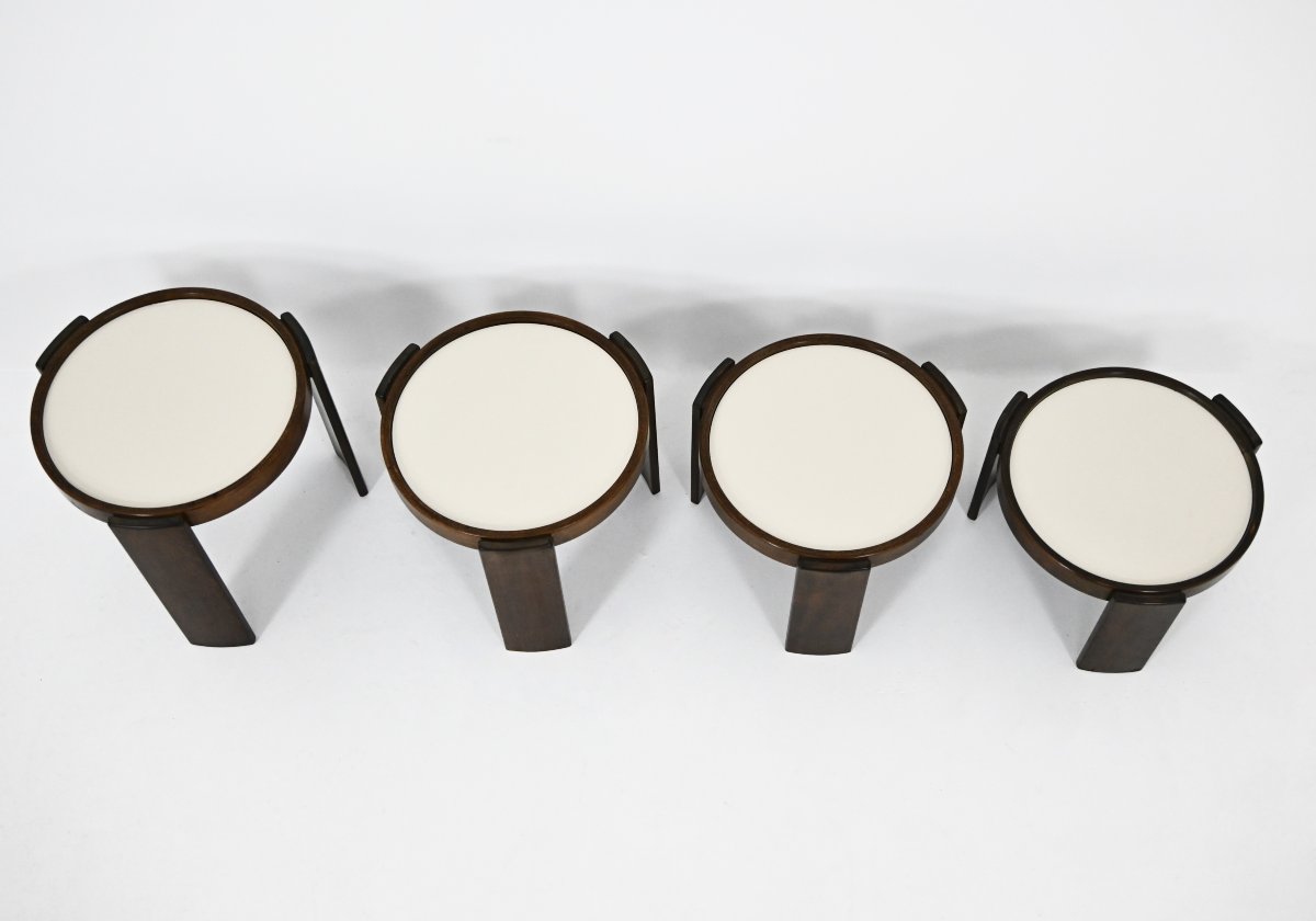 Set Of 4 Nesting Tables Model 780 By Gianfranco Frattini For Cassina, 1960s-photo-5