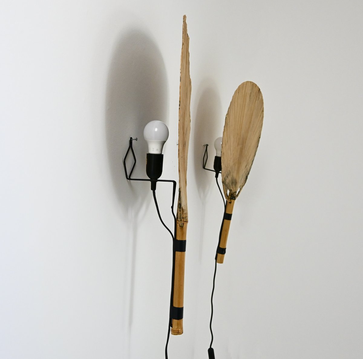 Paire d'appliques murales « Uchiwa » d'Ingo Maurer pour M Design, années 1970-photo-3