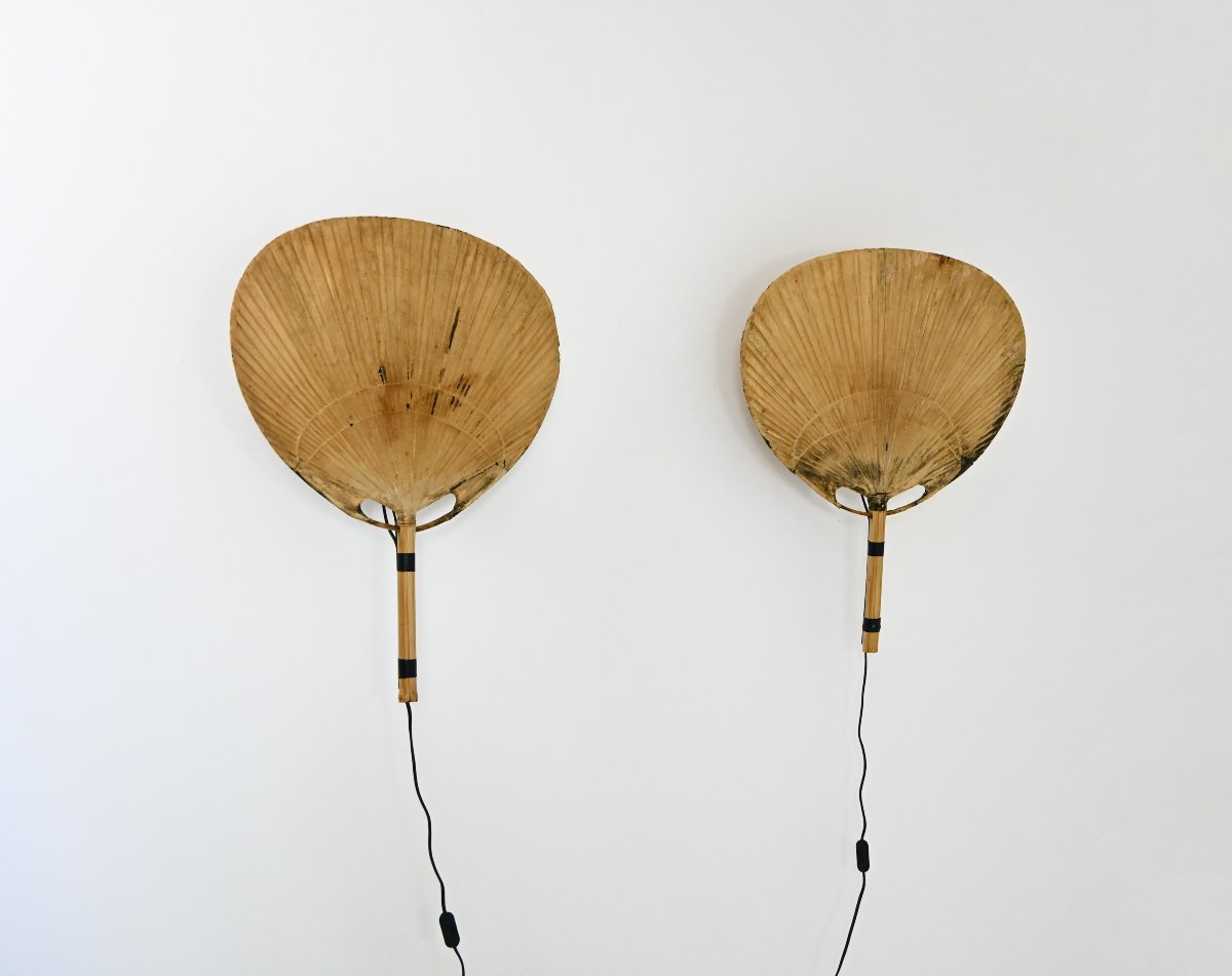 Paire d'appliques murales « Uchiwa » d'Ingo Maurer pour M Design, années 1970