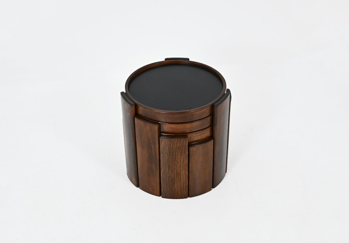 Set Of 4 Nesting Tables, Model 780, By Gianfranco Frattini For Cassina, 1960s-photo-4