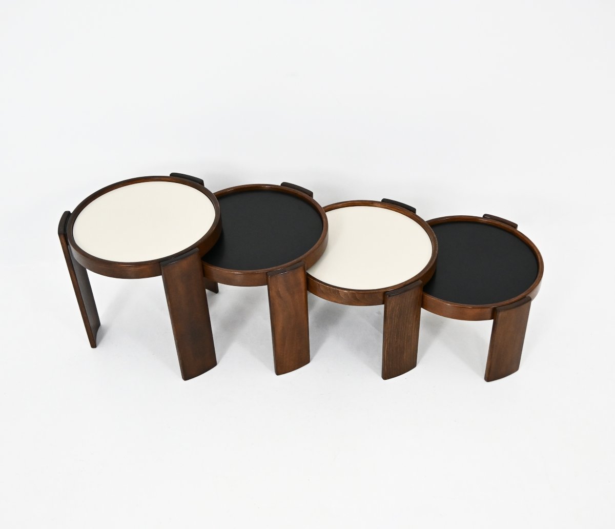 Set Of 4 Nesting Tables, Model 780, By Gianfranco Frattini For Cassina, 1960s-photo-2
