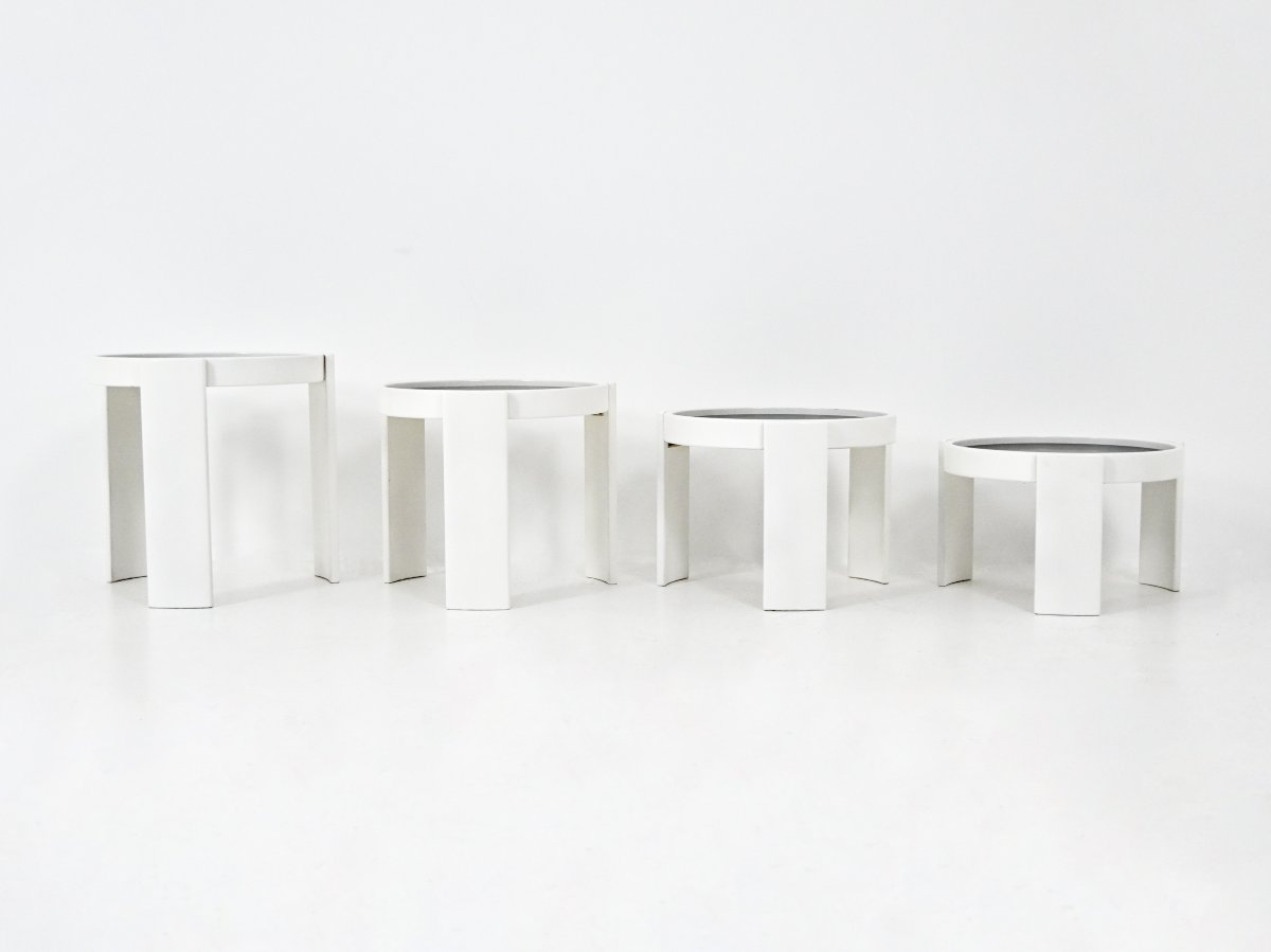 Tables gigognes modèle 780 de Gianfranco Frattini pour Cassina, années 1960, set de 4-photo-3