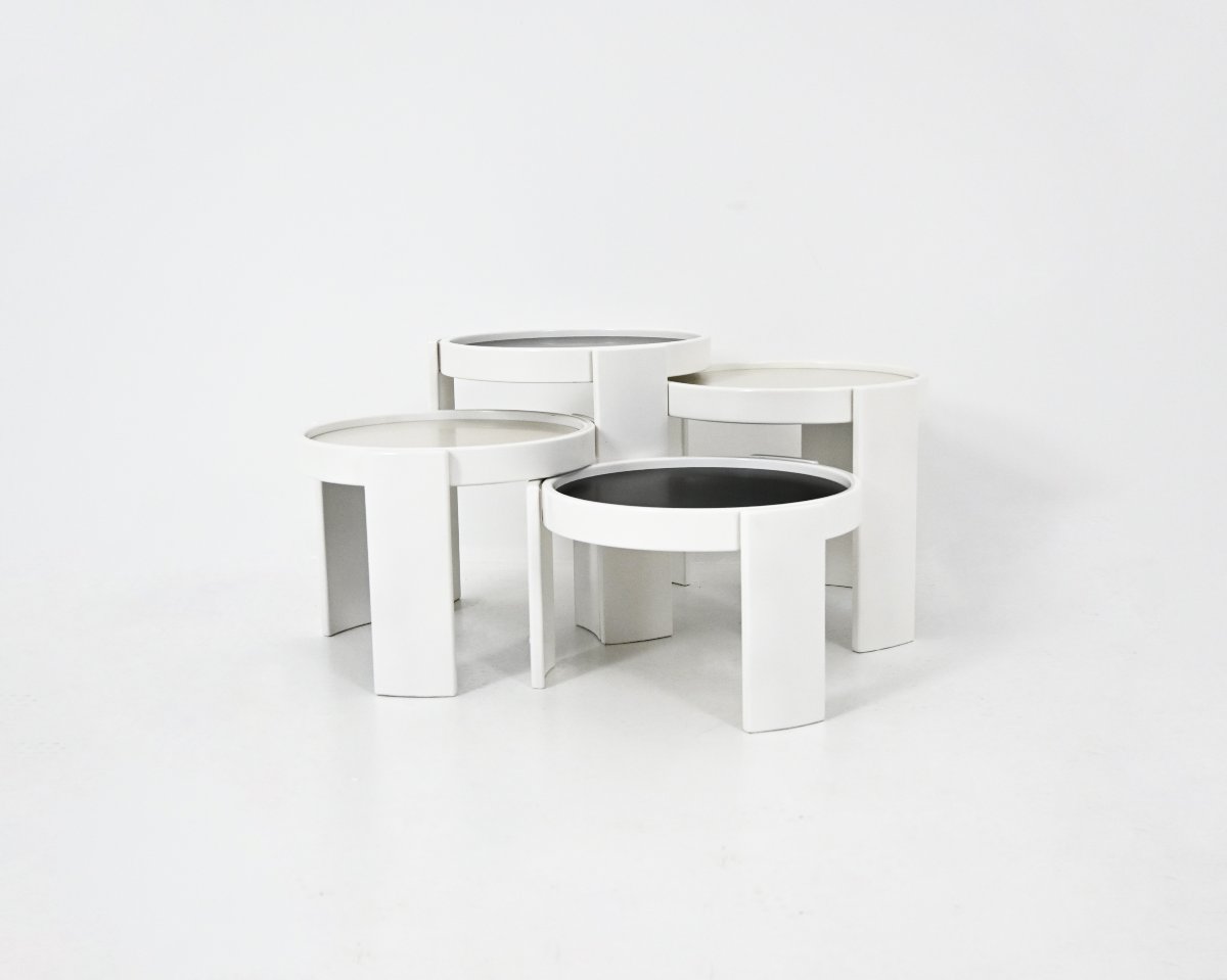 Tables gigognes modèle 780 de Gianfranco Frattini pour Cassina, années 1960, set de 4