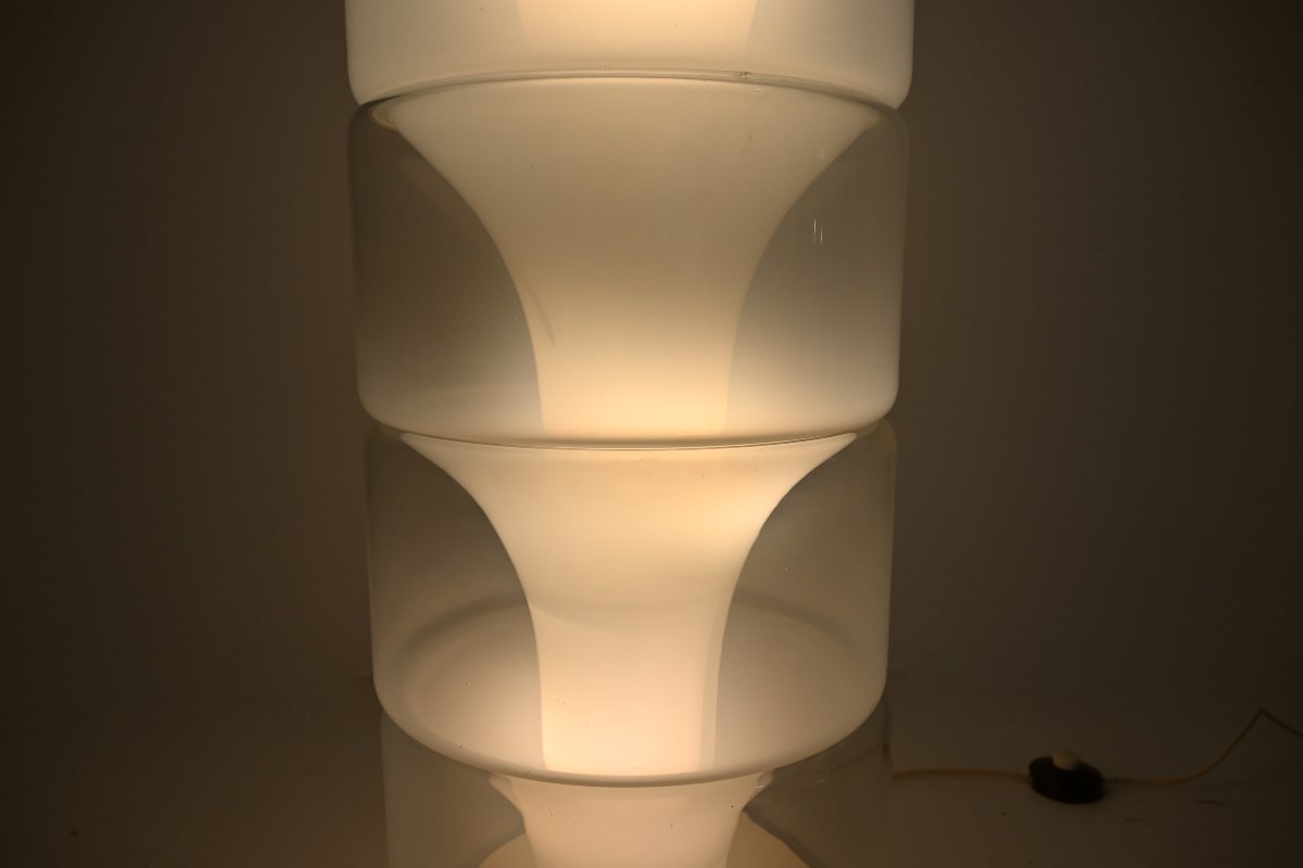 Sfumato Lt316 Murano Glass Floor Lamp, Designed By Carlo Nason For Mazzega, 1970s-photo-3
