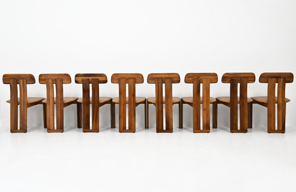 "sapporo" Dining Chairs By Mario Marenco For Mobilgirgi, 1970s, Set Of 8-photo-2