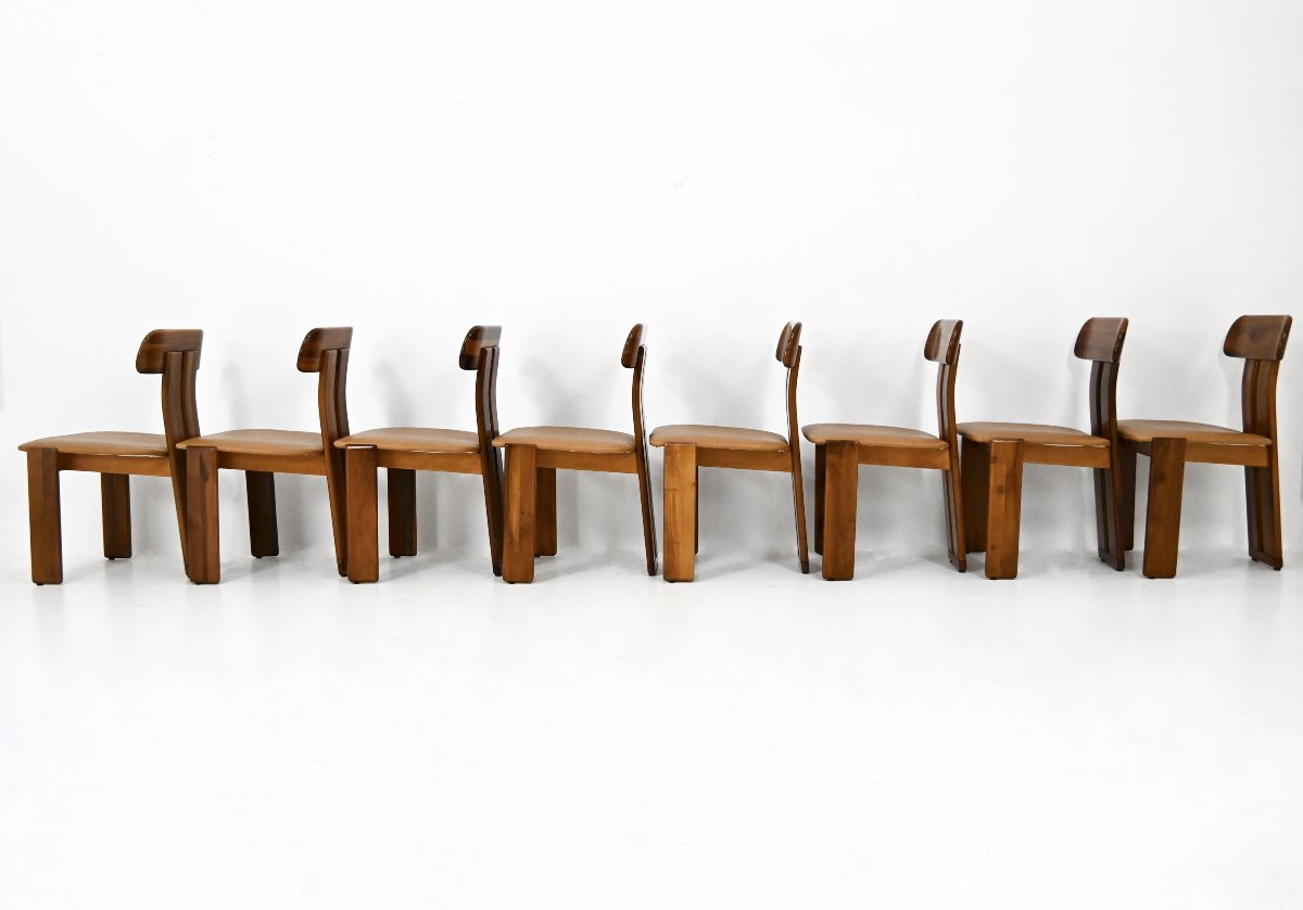 "sapporo" Dining Chairs By Mario Marenco For Mobilgirgi, 1970s, Set Of 8-photo-3