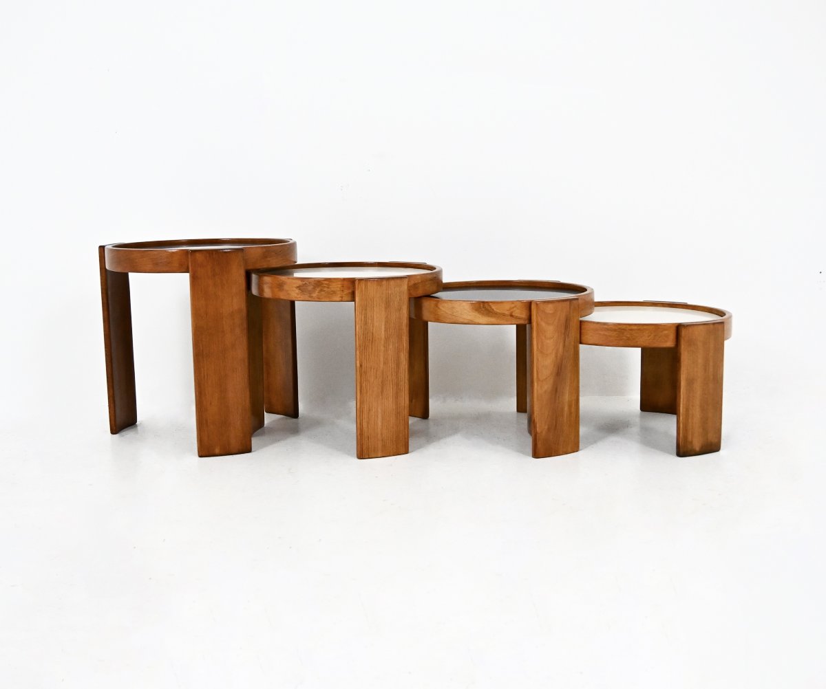 Model 780 Nesting Tables By Gianfranco Frattini For Cassina, 1960s-photo-1