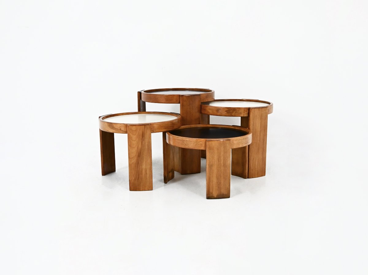 Model 780 Nesting Tables By Gianfranco Frattini For Cassina, 1960s