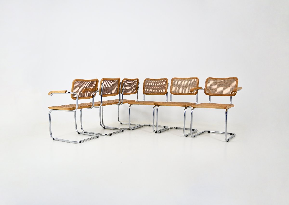 Ensemble de 6 chaises de salle à manger Style B32 par Marcel Breuer