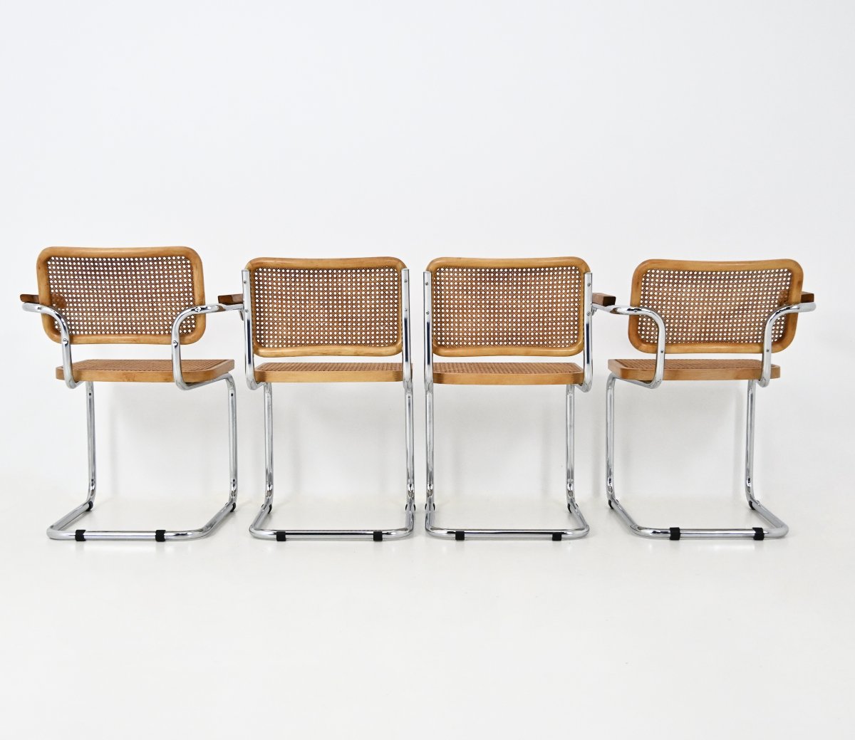 Set Of 4 B32-style Dining Chairs By Marcel Breuer-photo-1
