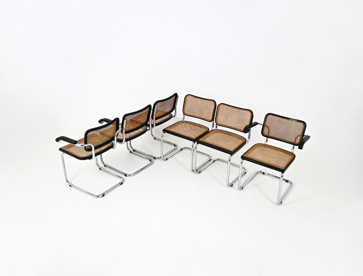 Set Of 6 Marcel Breuer B32-style Dining Chairs-photo-2