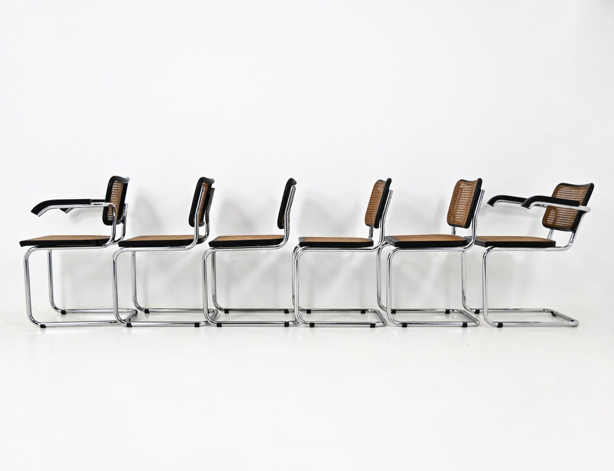 Set Of 6 Marcel Breuer B32-style Dining Chairs-photo-2