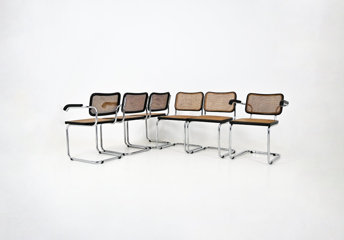 Set Of 6 Marcel Breuer B32-style Dining Chairs