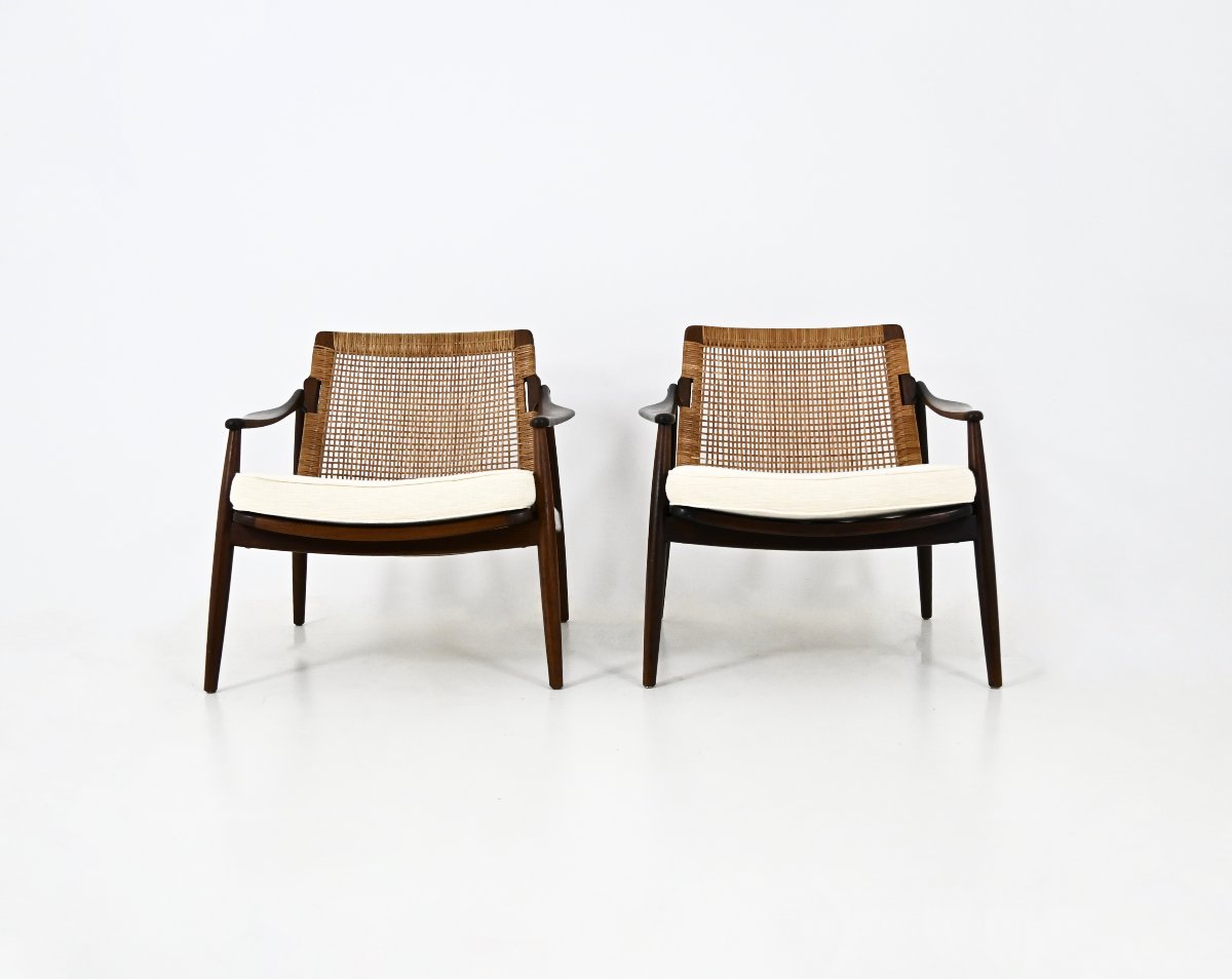 Paire de Fauteuils « Modèle 400 » de Hartmut Lohmeyer pour Wilkhahn, années 1950-photo-3