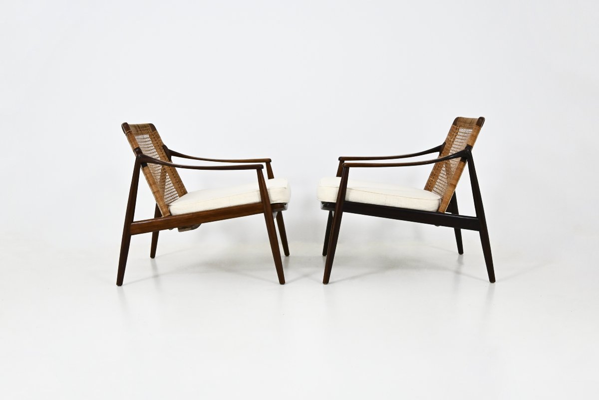Paire de Fauteuils « Modèle 400 » de Hartmut Lohmeyer pour Wilkhahn, années 1950-photo-2