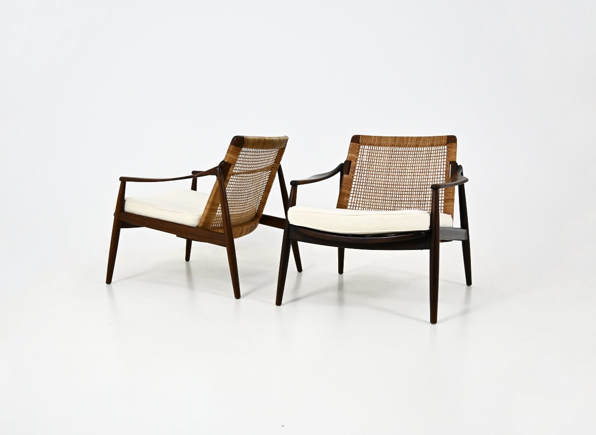 Paire de Fauteuils « Modèle 400 » de Hartmut Lohmeyer pour Wilkhahn, années 1950