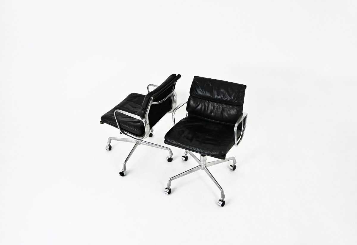 Pair Of Office Chairs By Charles And Ray Eames For Ring Mobelfabrikk Norway, 1970s-photo-2