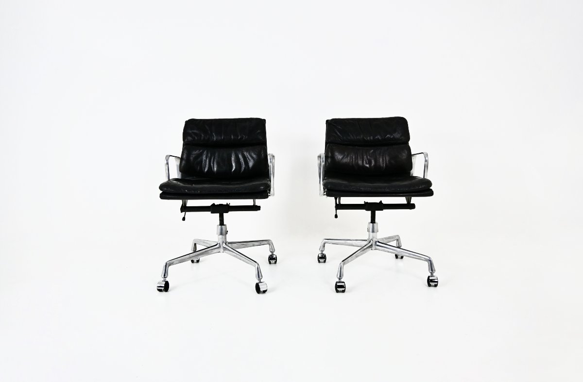 Pair Of Office Chairs By Charles And Ray Eames For Ring Mobelfabrikk Norway, 1970s-photo-3