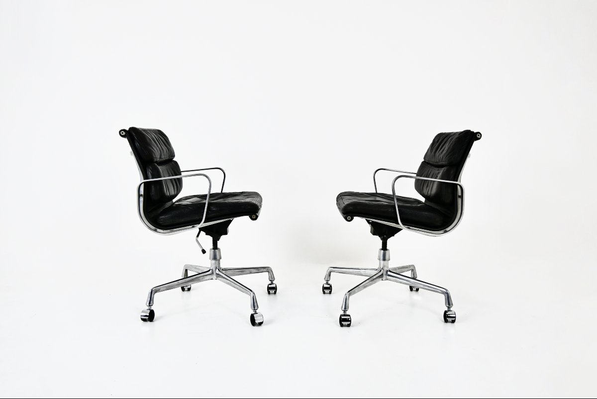 Pair Of Office Chairs By Charles And Ray Eames For Ring Mobelfabrikk Norway, 1970s-photo-2
