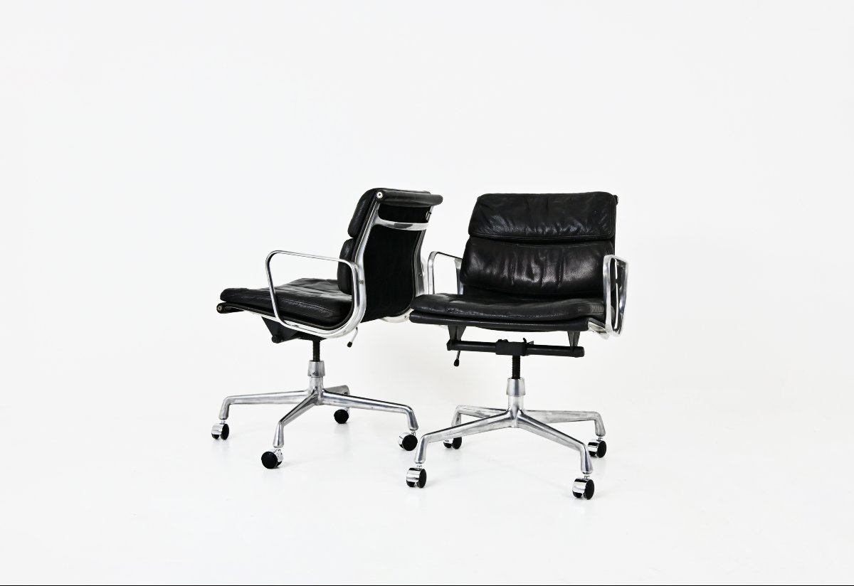 Pair Of Office Chairs By Charles And Ray Eames For Ring Mobelfabrikk Norway, 1970s