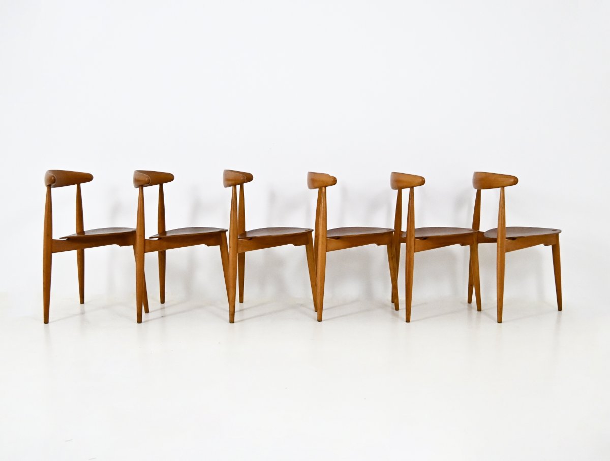 "heart" Dining Set By Hans J. Wegner For Fritz Hansen, 1950s-photo-2