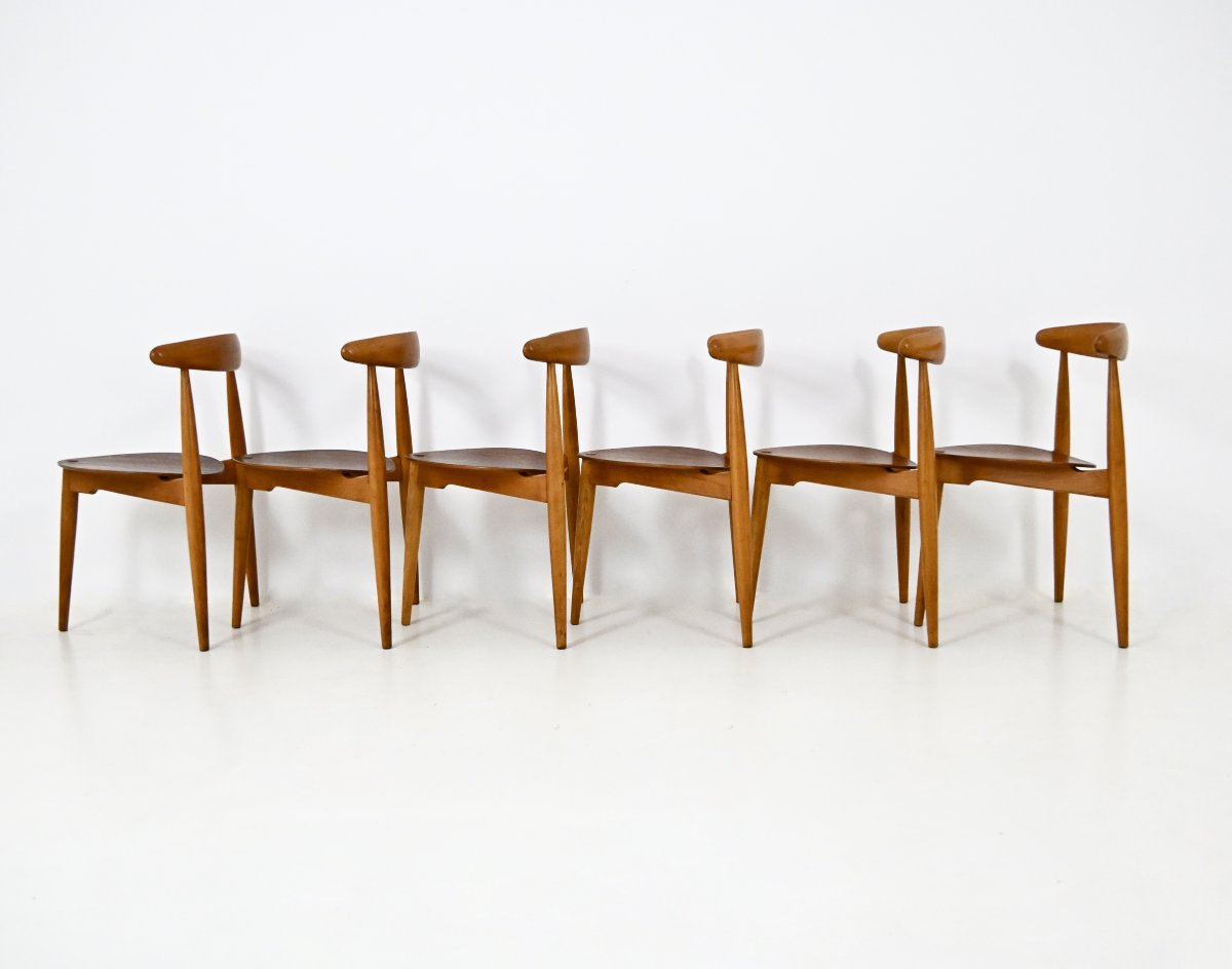"heart" Dining Set By Hans J. Wegner For Fritz Hansen, 1950s-photo-4