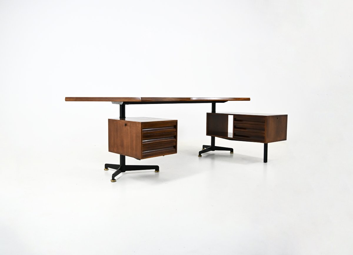 Bureau « Boomerang » d'Osvaldo Borsani pour Tecno, années 1950-photo-3