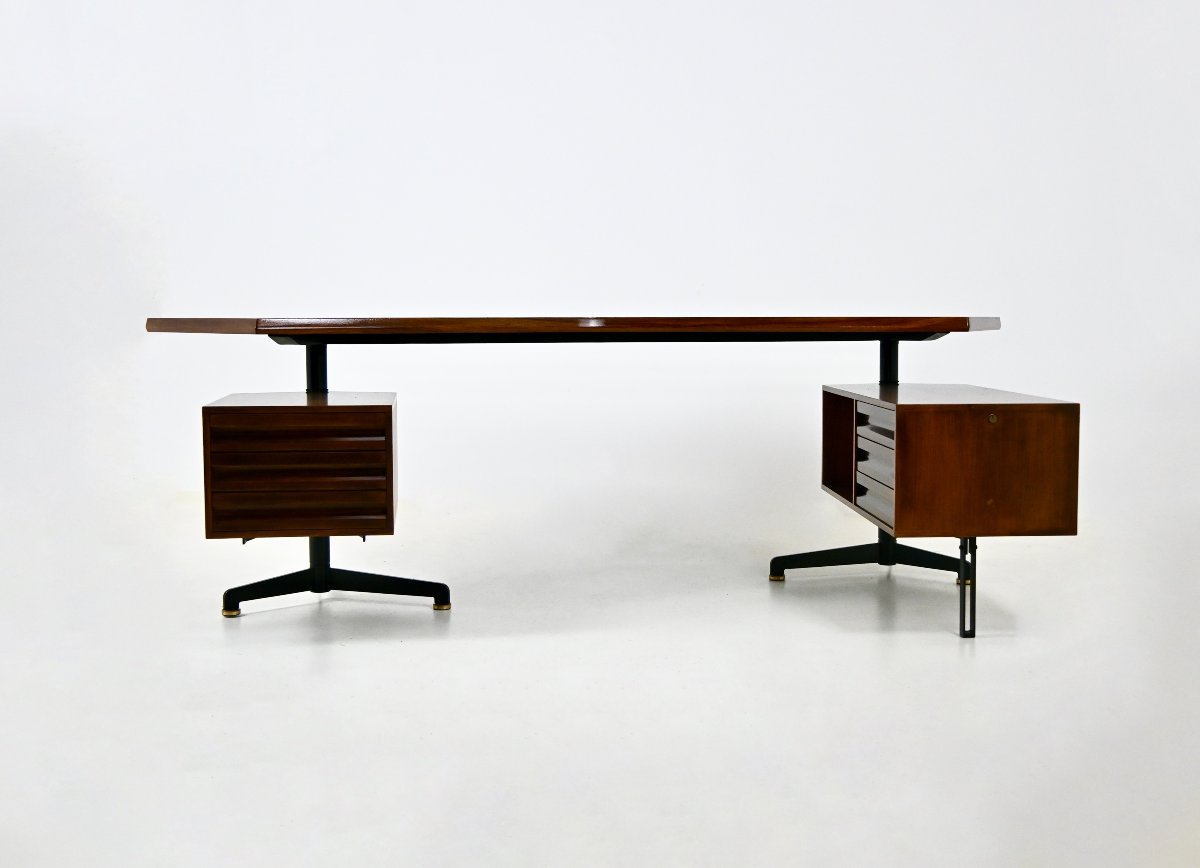 Bureau « Boomerang » d'Osvaldo Borsani pour Tecno, années 1950-photo-4