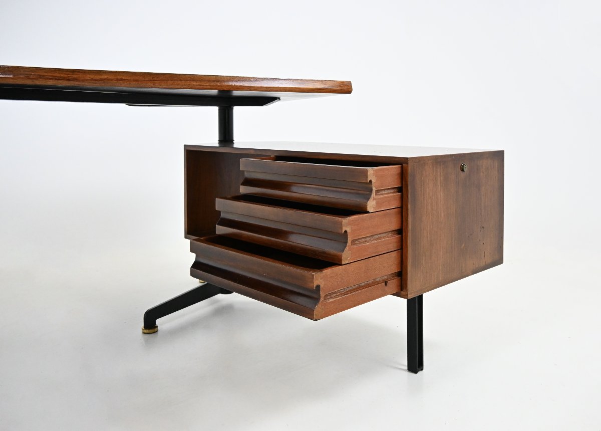 Bureau « Boomerang » d'Osvaldo Borsani pour Tecno, années 1950-photo-5