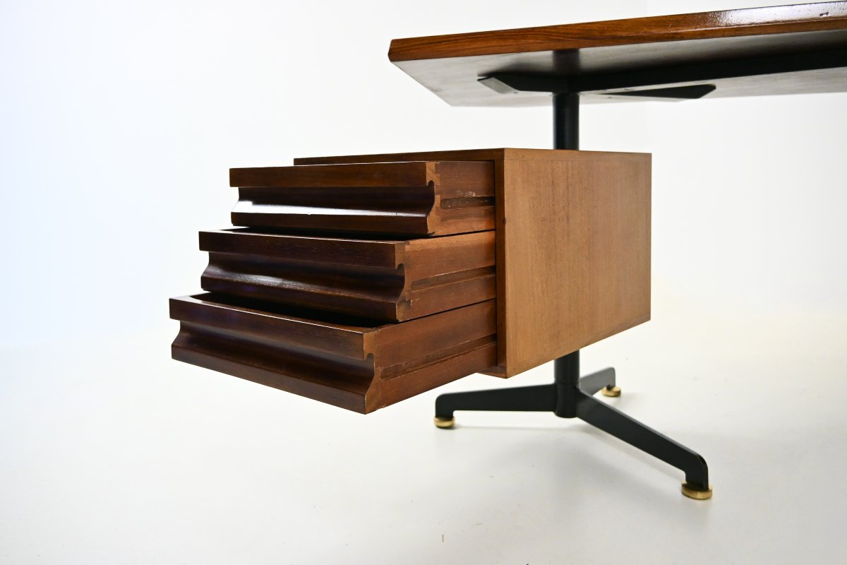 Bureau « Boomerang » d'Osvaldo Borsani pour Tecno, années 1950-photo-7