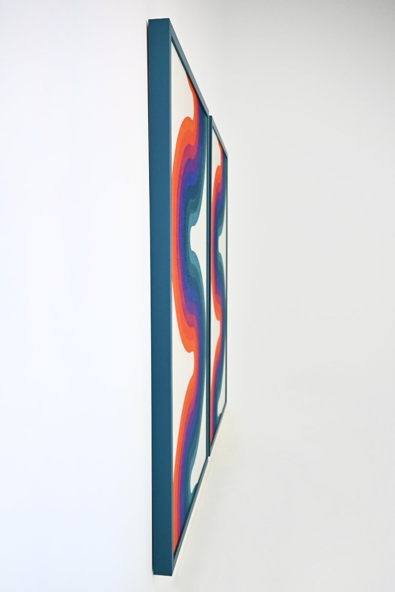 Set Of 2 Fabric Paintings In The Style Of Verner Panton, 1970s-photo-4