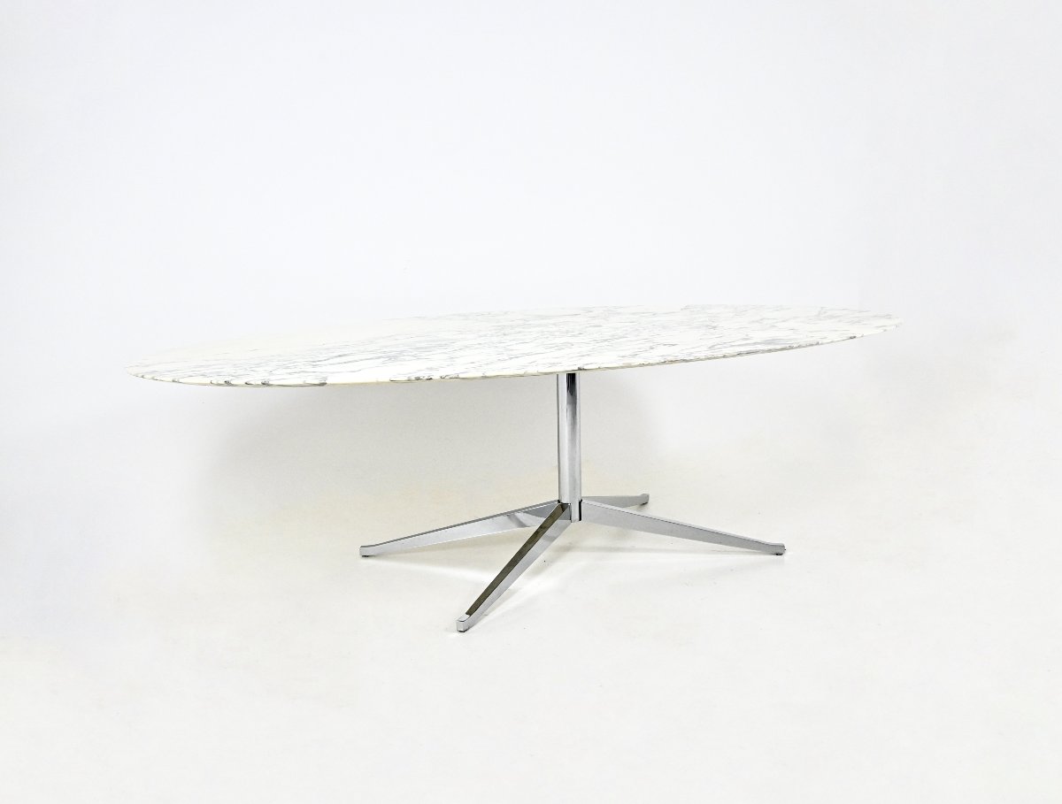Table à manger ovale de Florence Knoll pour Knoll, années 1960-photo-2