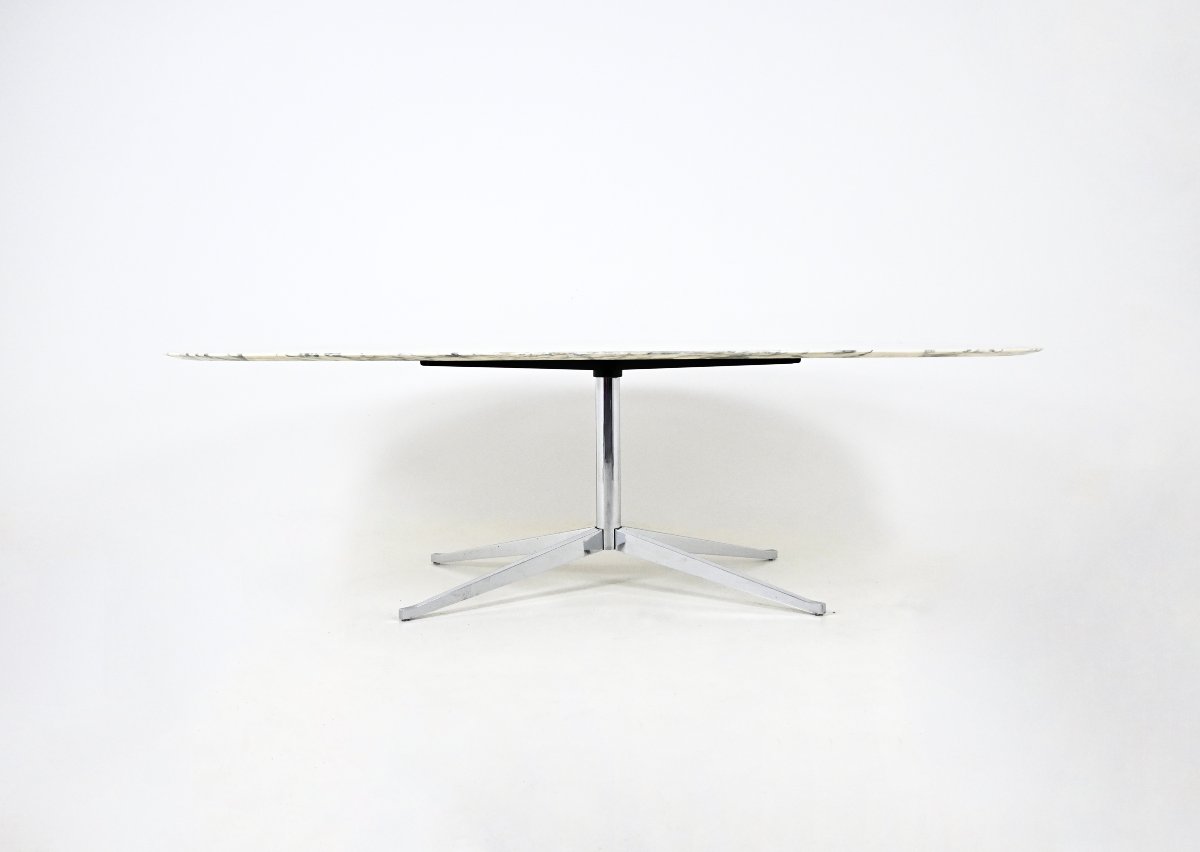Table à manger ovale de Florence Knoll pour Knoll, années 1960-photo-3