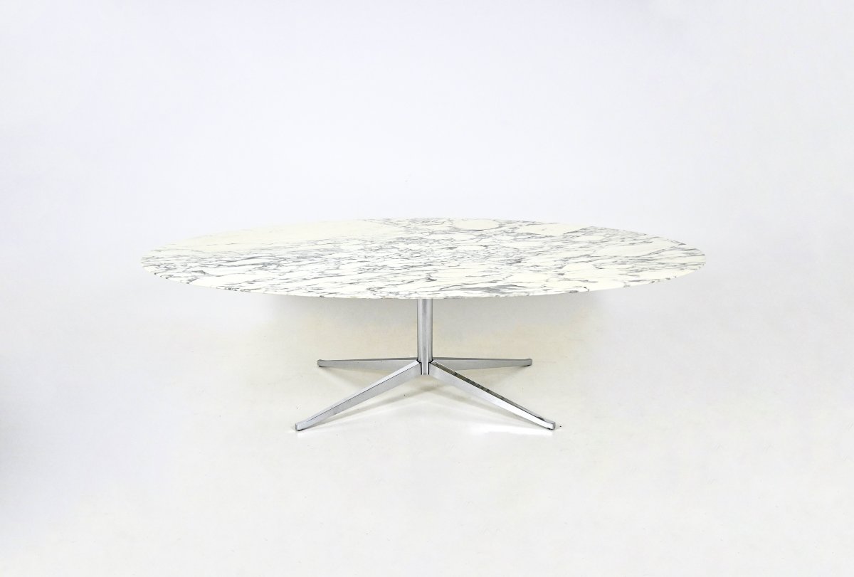 Table à manger ovale de Florence Knoll pour Knoll, années 1960-photo-4
