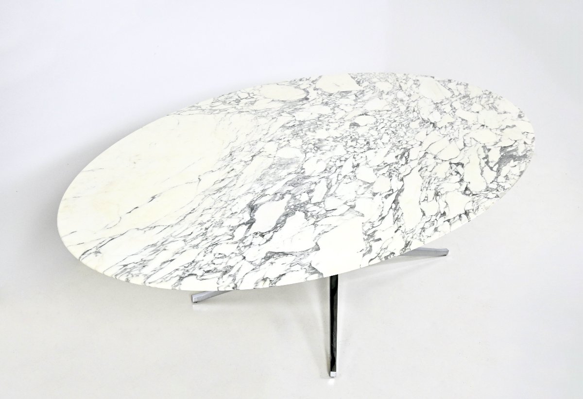 Table à manger ovale de Florence Knoll pour Knoll, années 1960-photo-3