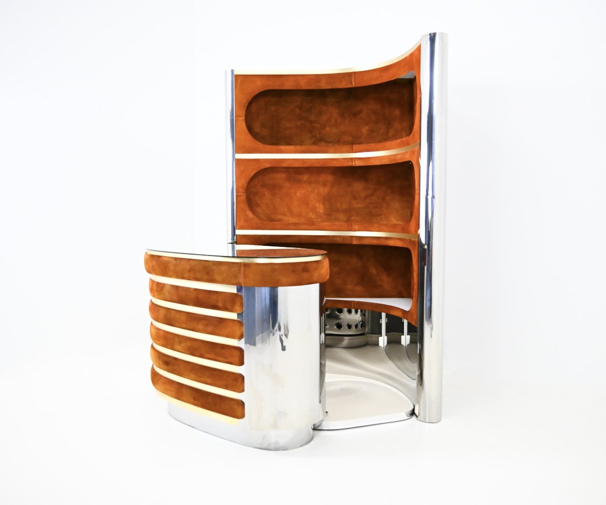 Ensemble de bar italien de Willy Rizzo, années 1970-photo-3