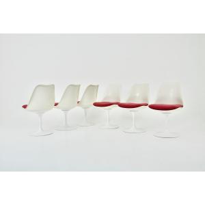 Tulip Dining Chairs By Eero Saarinen For Knoll International, 1970s, Set Of 6