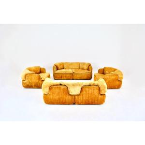 Confidential Sofa Set By Alberto Rosselli For Saporiti, 1970s