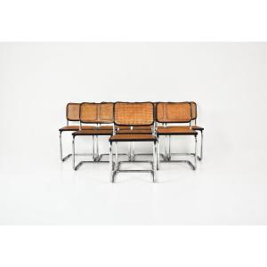 Set Of 8 Style B32 Dining Room Chairs By Marcel Breuer