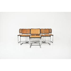 Set Of 8 Style B32 Dining Room Chairs By Marcel Breuer
