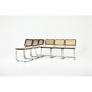 Set Of 6 Style B32 Dining Room Chairs By Marcel Breuer