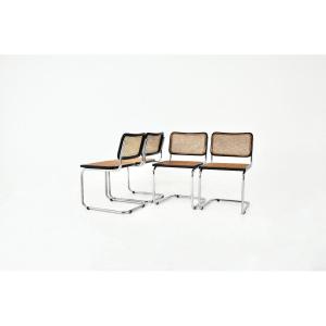 Set Of 4 Style B32 Dining Room Chairs By Marcel Breuer