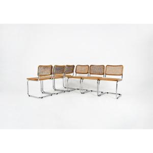 Set Of 6 B32 Style Dining Chairs By Marcel Breuer