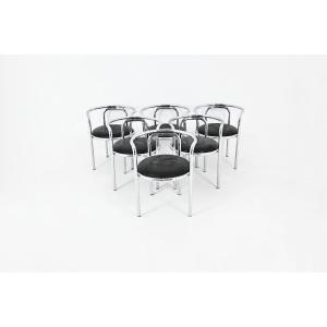 Set Of 6 “locus Solus” Chairs By Gae Aulenti For Poltronova, 1960s