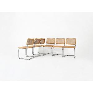 Set de 6 Chaises de salle à manger Style B32 par Marcel Breuer