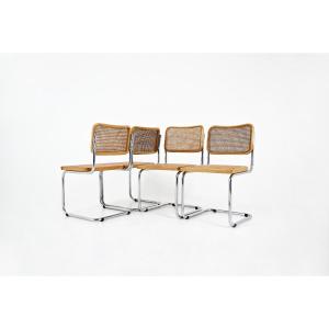 Set Of 4 B32 Style Chairs By Marcel Breuer