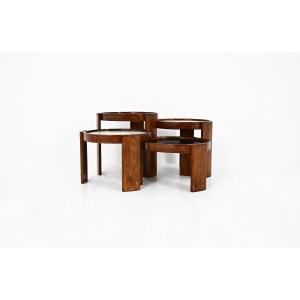 Model 780 Nesting Tables By Gianfranco Frattini For Cassina, 1960s, Set Of 4